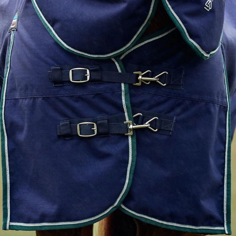 Weatherbeeta Comfitec Plus Dynamic Detach-a-Neck 100g Rug in Navy/Forest Green-4